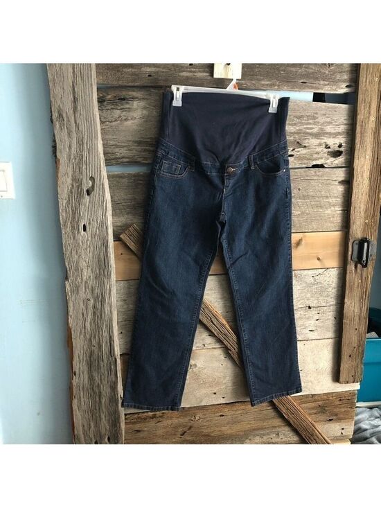 Thyme Maternity Pants - Thyme maternity size large dark wash jeans